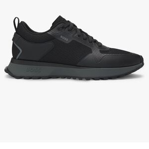 Boss Men's Dark Gray and Black Sneakers